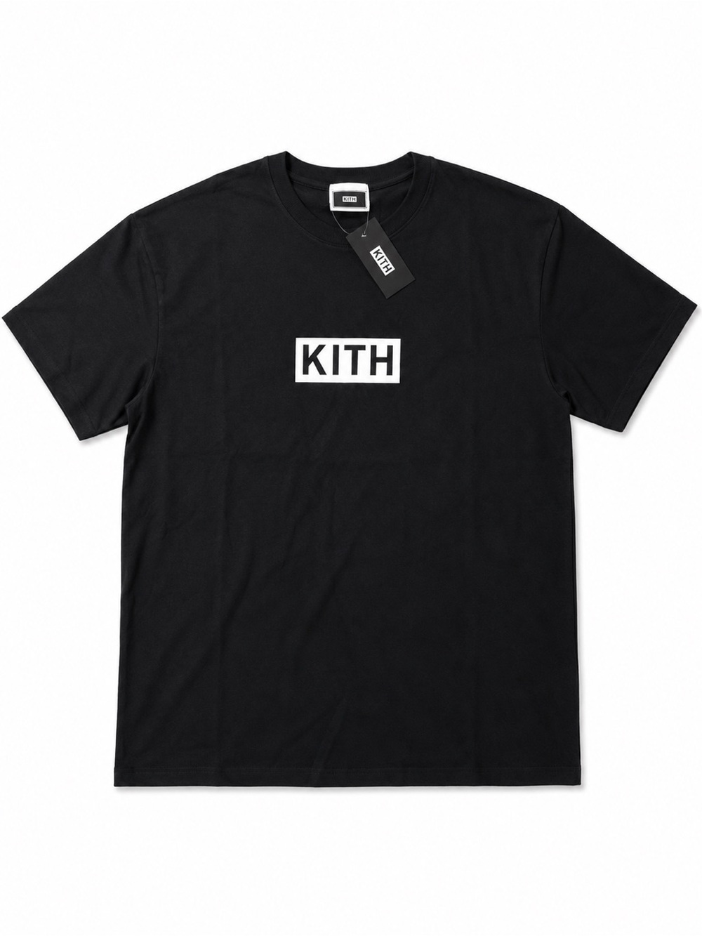 Kith Black T-Shirt with White Box Logo